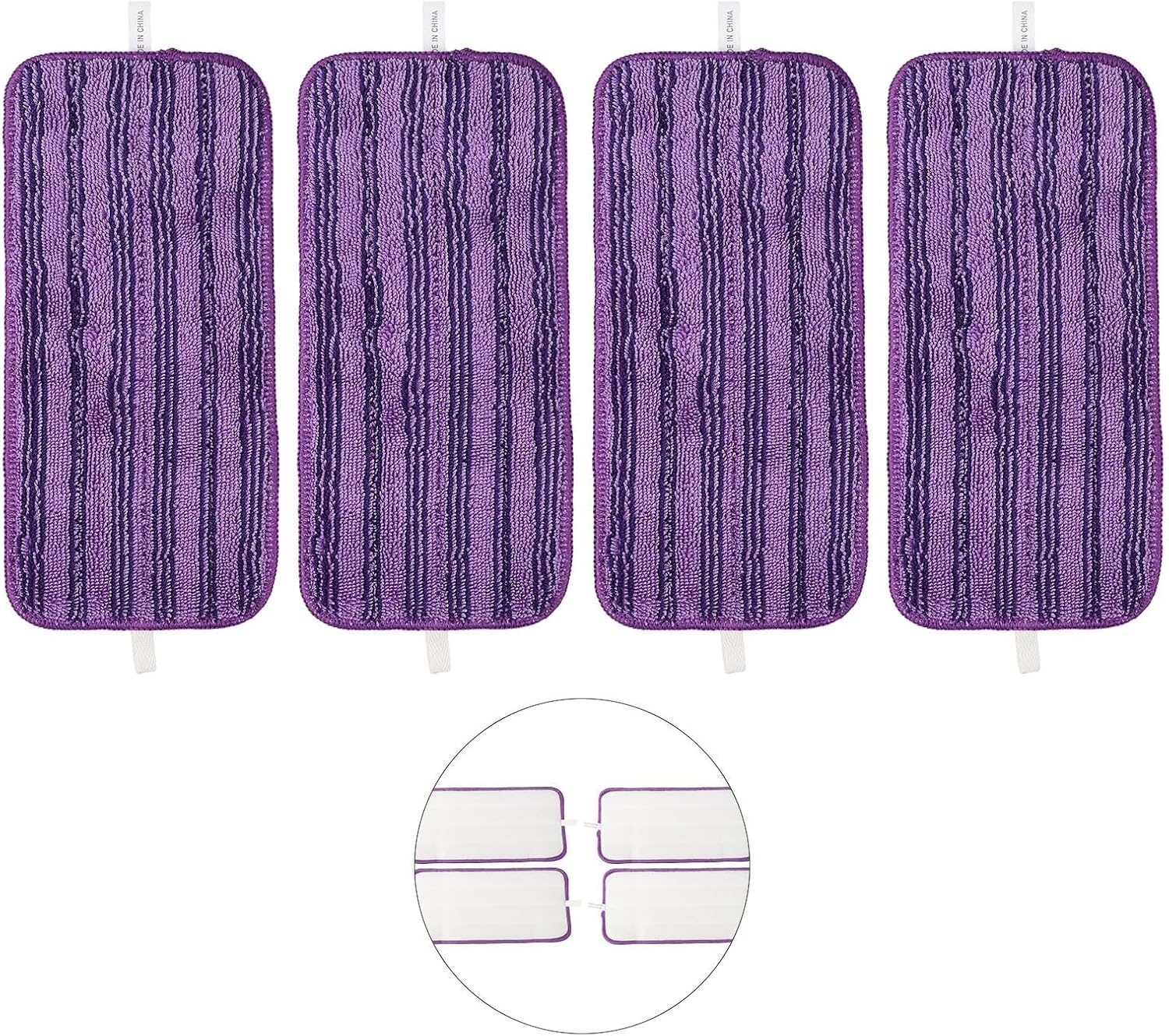 Wielorazowe chusteczki do Swiffer Wet Jet 4 sztuki, do czyszczenia i szorowania podłóg na mokro i sucho, 30 x 14 cm - 5