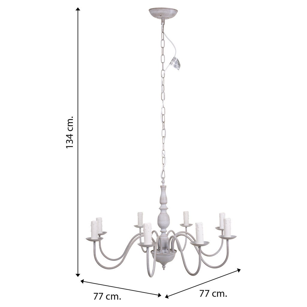 Lampe de plafond grise 77x77x134h - 7