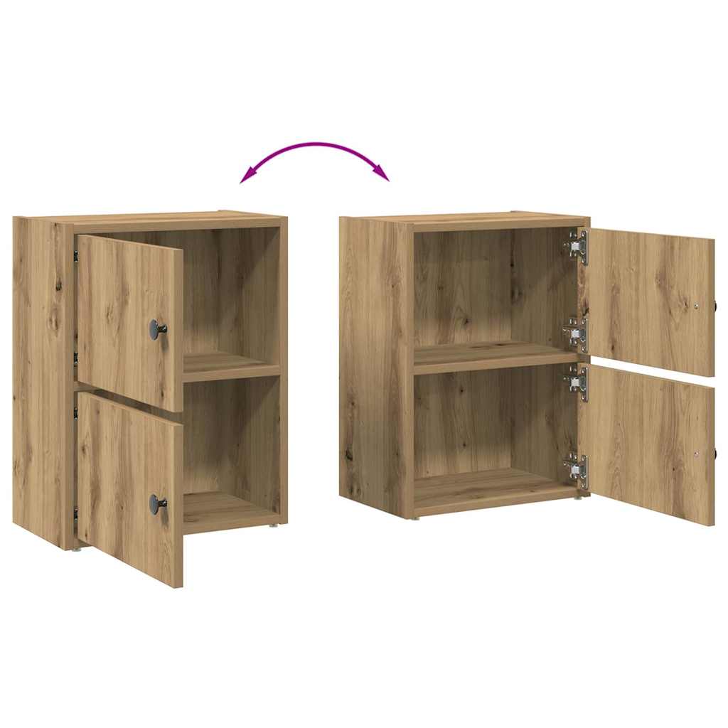 Bibliothèque pour Bureau en Bois Marron H. 52 x l. 40 x P. 24 cm - 8