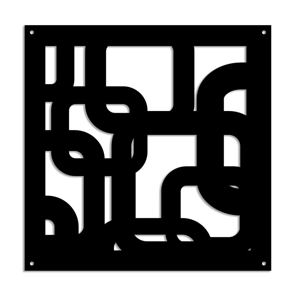 SMART - Panel perforowany z PVC - Osłona przeciwsłoneczna - Rozmiar 48x48 cm - Grubość 1 cm - Kolor CZARNY