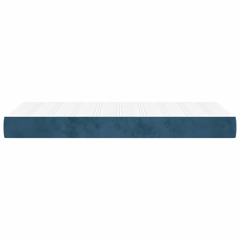 Colchón de muelles ensacados firmeza media terciopelo azul oscuro 80x210x20cm - 4