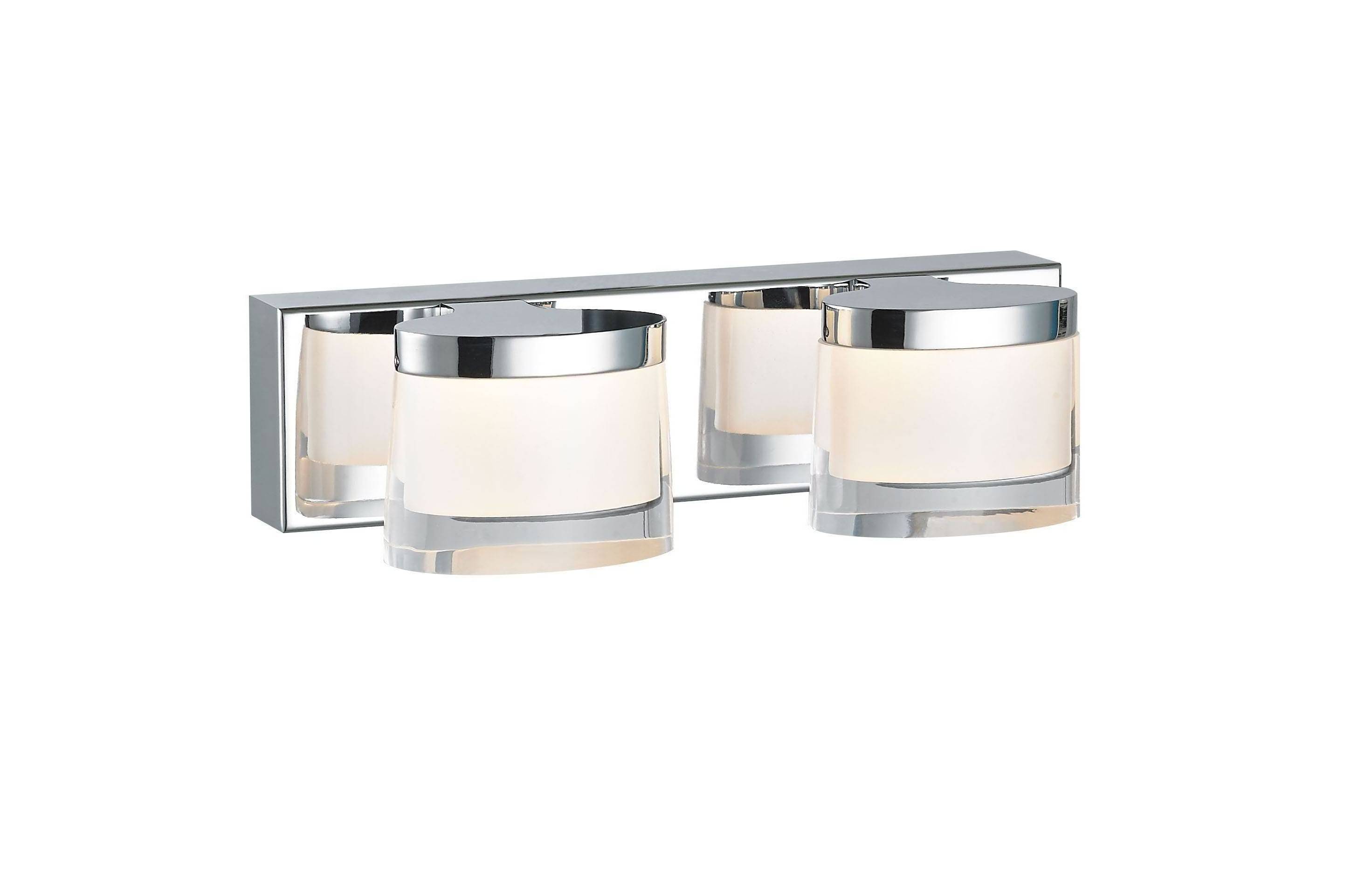 Double applique LED salle de bain Syon "10W" - Blanc Chaud | Leroy Merlin