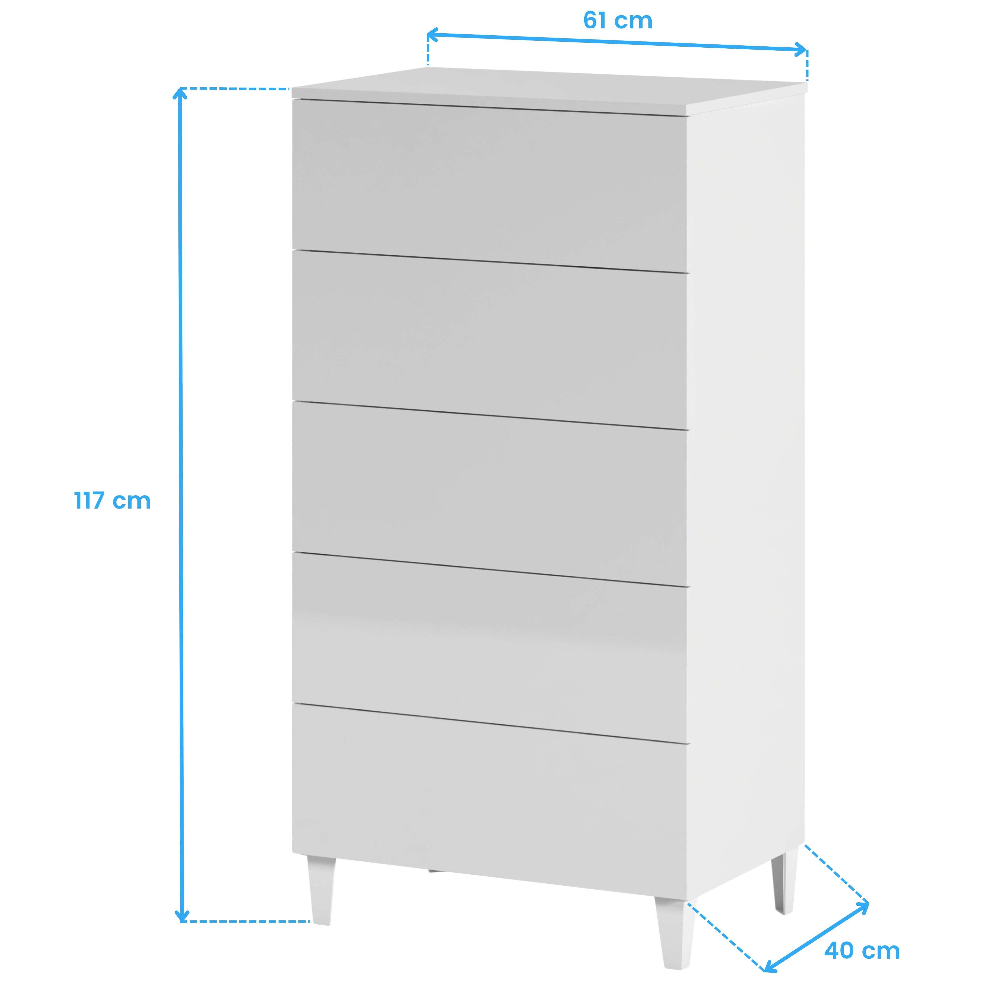 Table de chevet Dana en chêne cambrien avec 3 tiroirs, style chambre à coucher et salon, 49 x 41 x 40 cm - 8