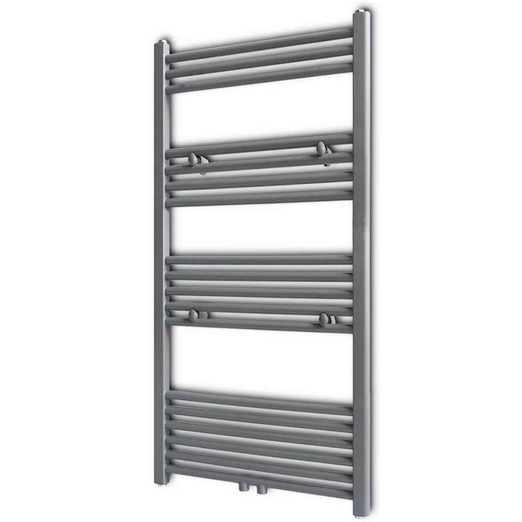 Radiador toallero de baño recto gris 600 x 1160 mm vidaxl