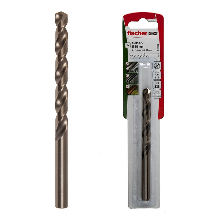 Pack de 2 forets metal hss-co 1,5x18/40 / 2k 530492 fischer - 4