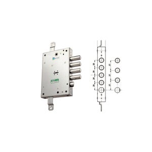 SERRURE À MORTIER EN MÉTAL 52771 MOTTURA DM M4 TRIPL+SCR IP.MM 37 E.MM