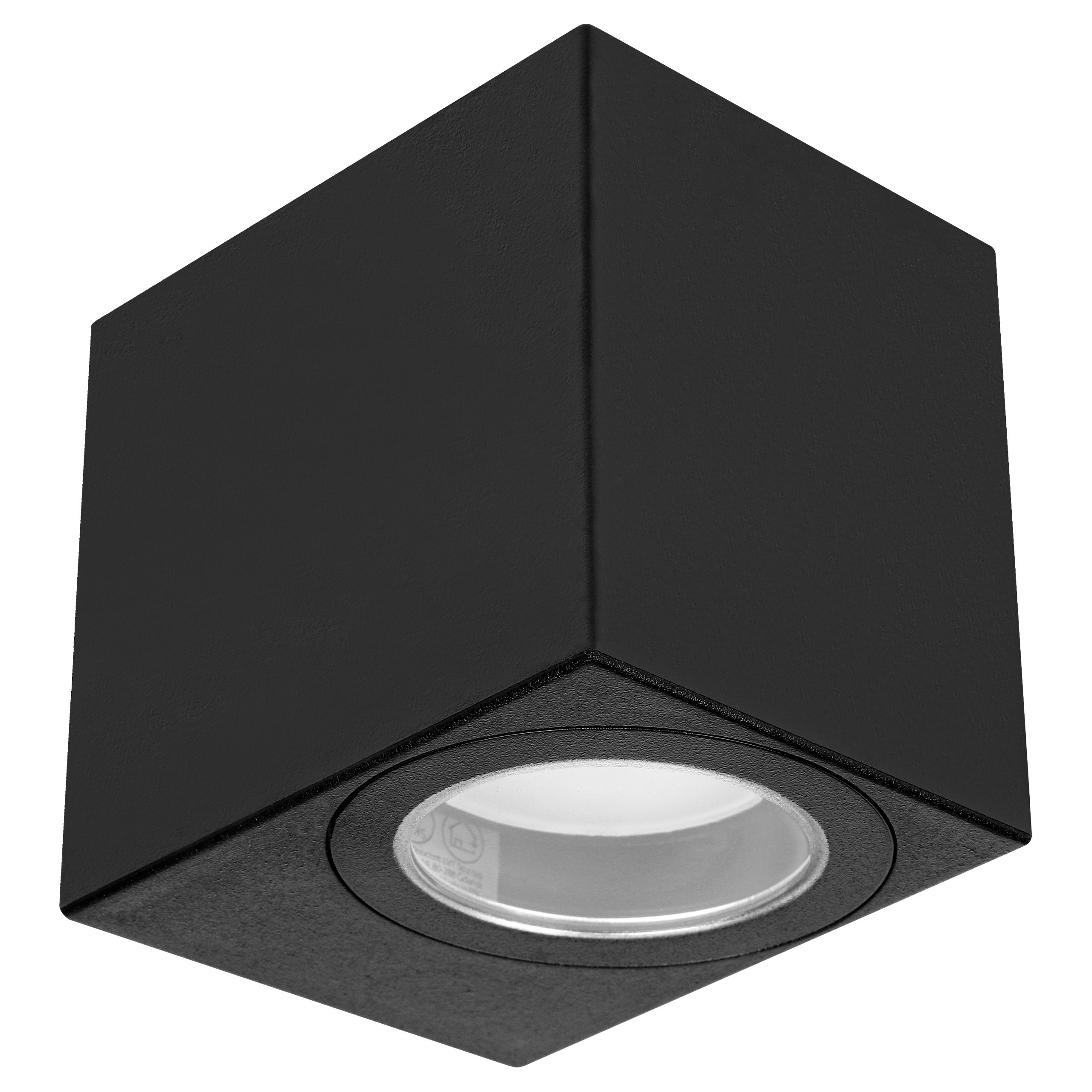 Lampa elewacyjna Lida GU10 IP44 PC kinkiet zewnętrzny ścienny czarny MasterLED