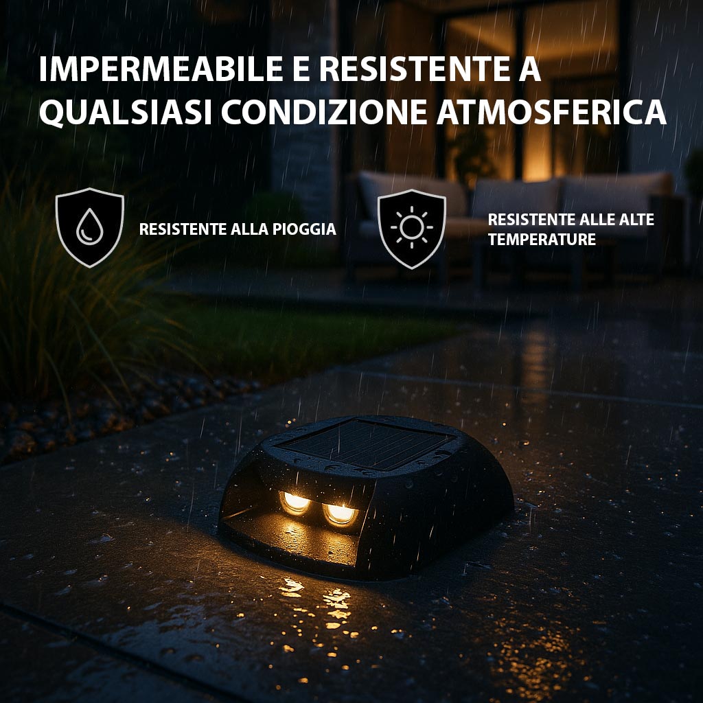 Lot de 10 lampes LED solaires rechargeables, étanches IP54, 3&nbsp;000 K, pour jardin, allée, escaliers - 2