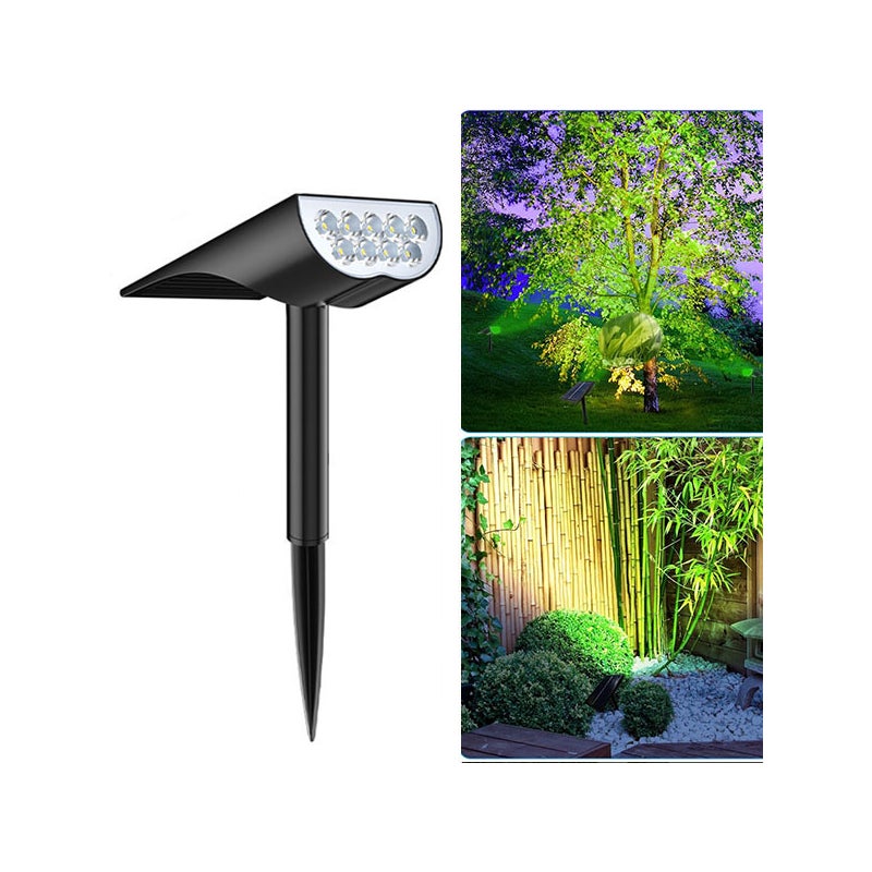 Zielone światło 1 sztuka, solarny reflektor 9LED, wodoodporny IP65, solarne oświetlenie krajobrazowe automatycznie włączane/wyłączane