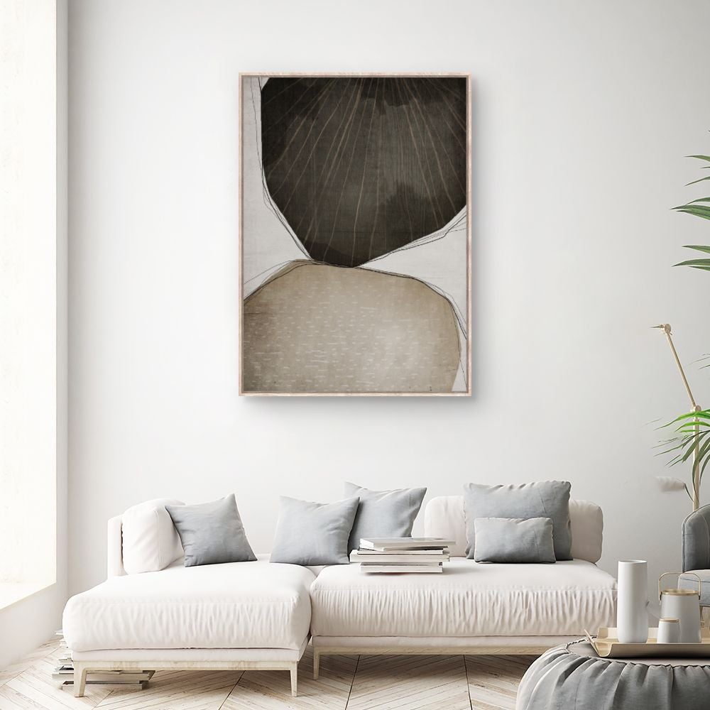 Toile encadrée Formes organiques apaisantes / 100x140cm / Cadre Effet naturel / Fabriqué en France / Déco murale / DADA ART - 2