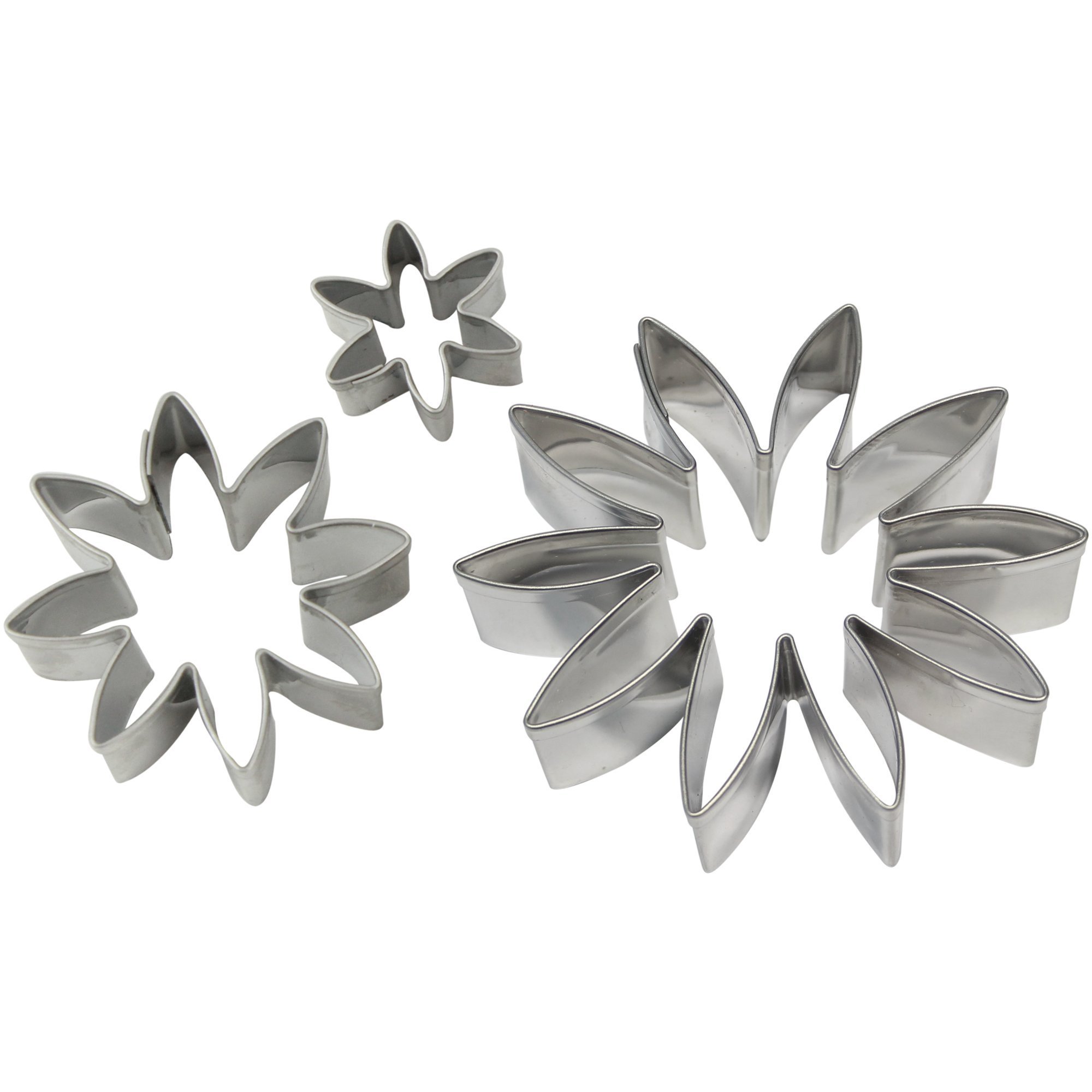 Set 4 Tagliapasta Acciaio Inox Per Fiori – Cake Design, Dimensioni Da 15 A 30 Mm, Per Pasta Di Zucchero