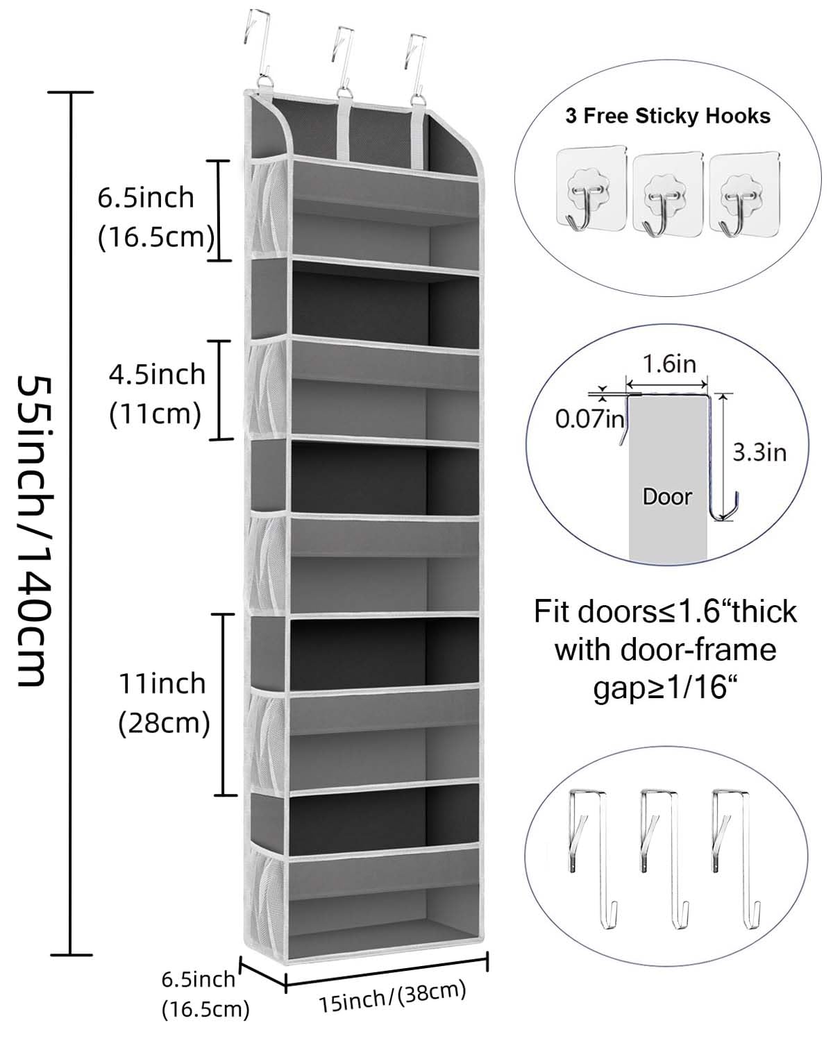 Porta organizer da appendere con 5 scomparti, porta organizer con tessuto non tessuto spesso, mensola sospesa per bagno | Leroy Merlin