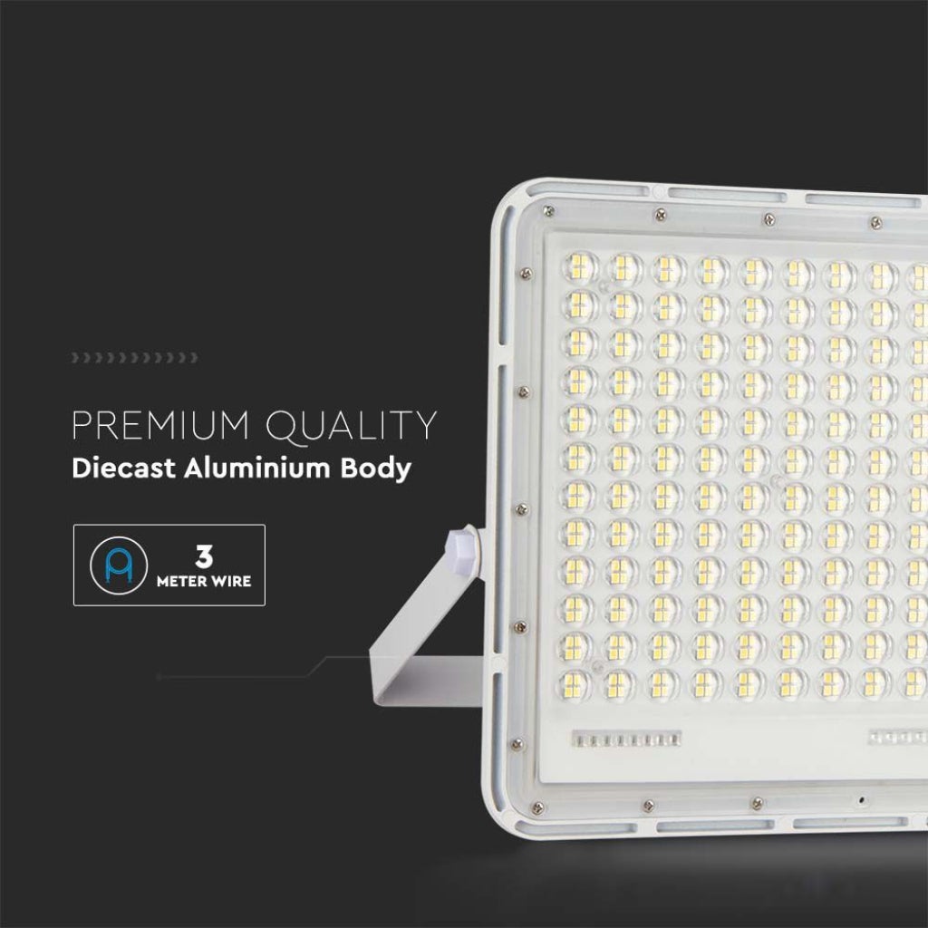 Reflektor LED z pilotem i panelem słonecznym, 30 W, wymienna bateria, kabel 3 m, kolor biały 6400 K - 2