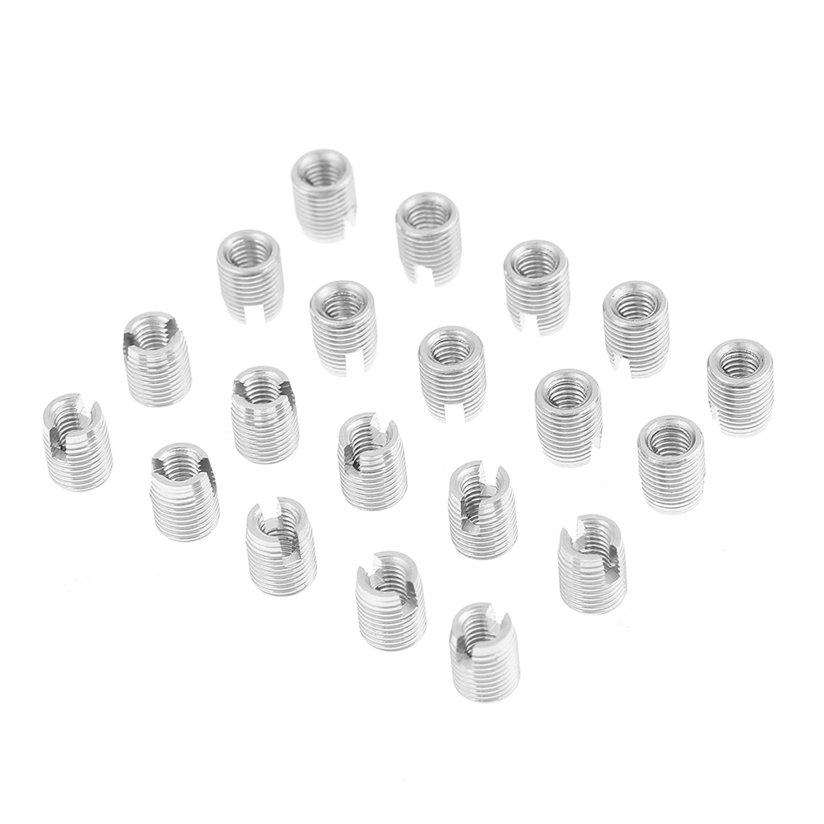 20 pièces Insert de filetage de vis autotaraudeuse à fente en acier inoxydable SUS303 M3 x 6 mm - 2