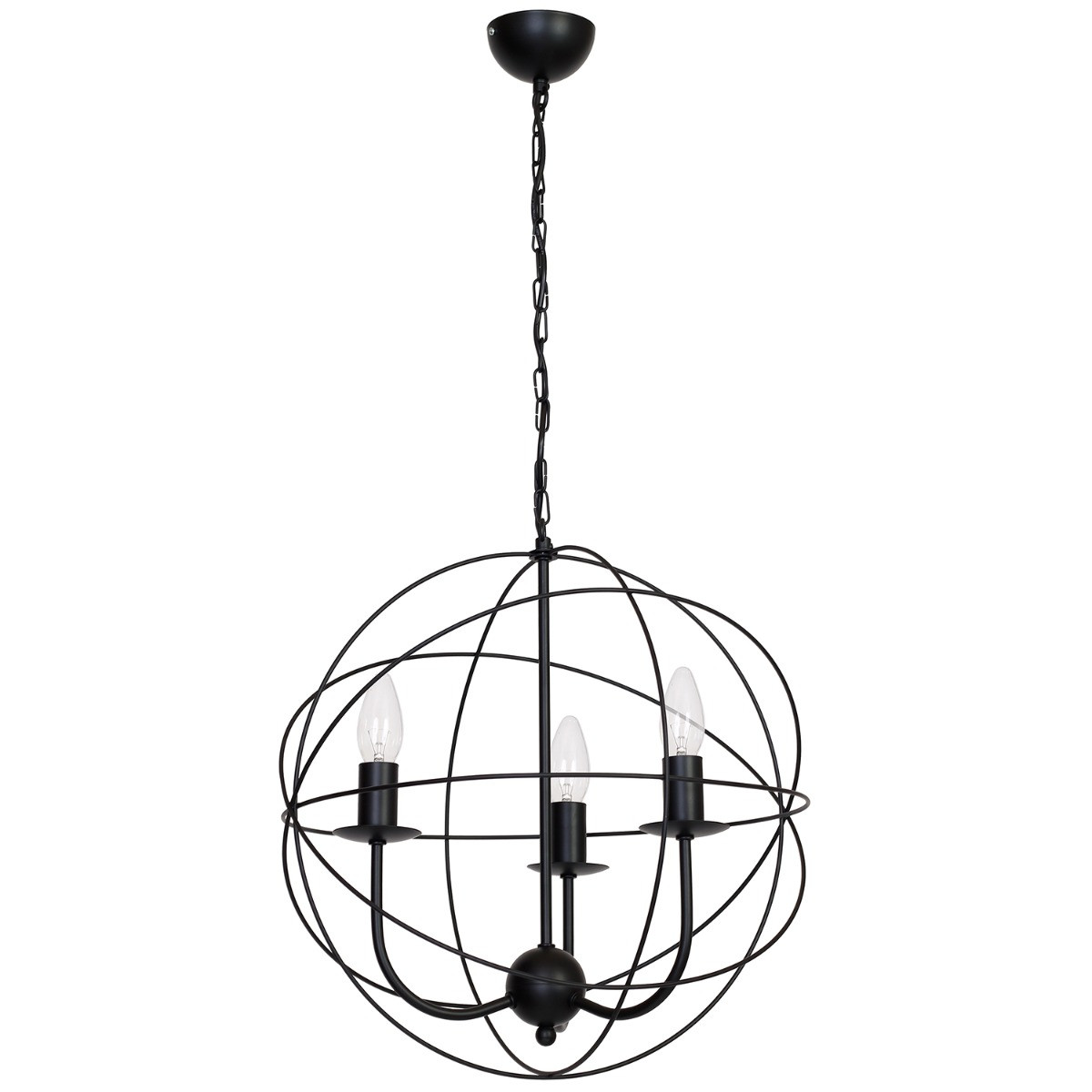 Lampa wisząca Globe czarny matowy 3xE14x15W wym: 95 x 40 x 40 cm metal Luminex