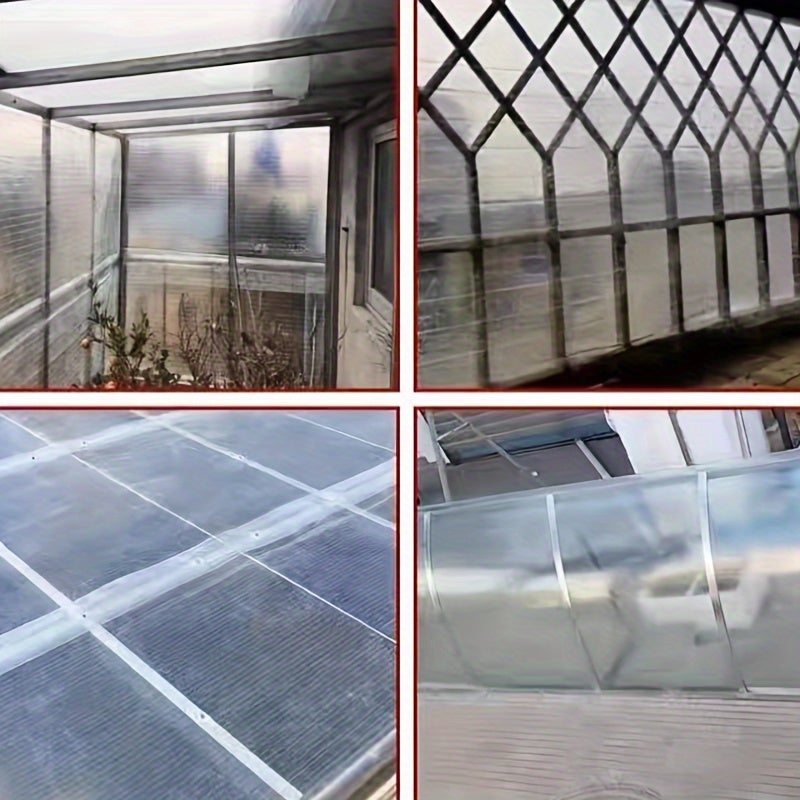 Panneaux de toiture en polycarbonate, panneaux d'éclairage transparents en PRFV, adaptés aux serres et au jardinage (0,5 x 5 m x 0,8 mm). - 9