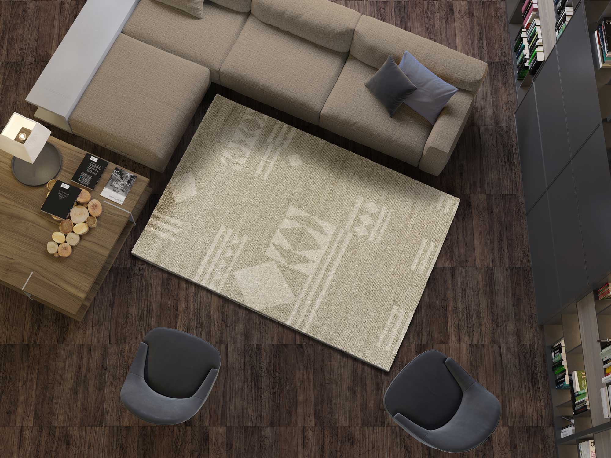 Prostokątny beżowy dywan do wnętrz 120 x 170 cm VENUS ethnic - ATTICGO