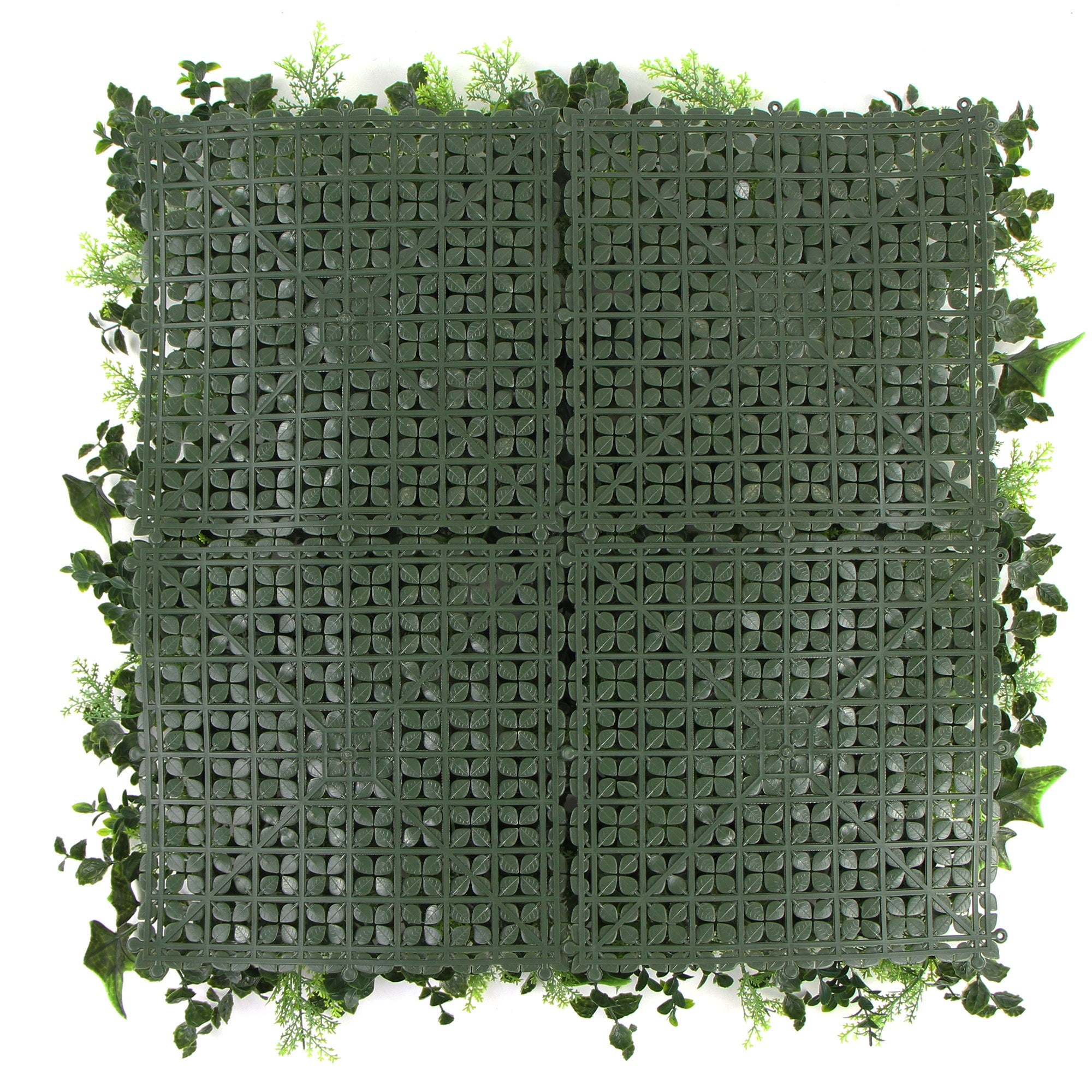 Antigua | FOLY - 50 x 50 cm - Parete verde verticale artificiale per interni e esteri - Imitazione edera - Garanzi UV 5 anni - JIVANA - 4