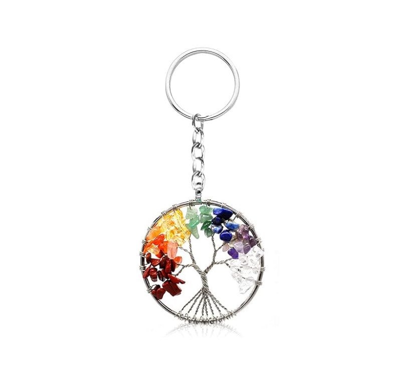 Porte Clé Femme Pendentif Quartz Rose Flacon De Parfum