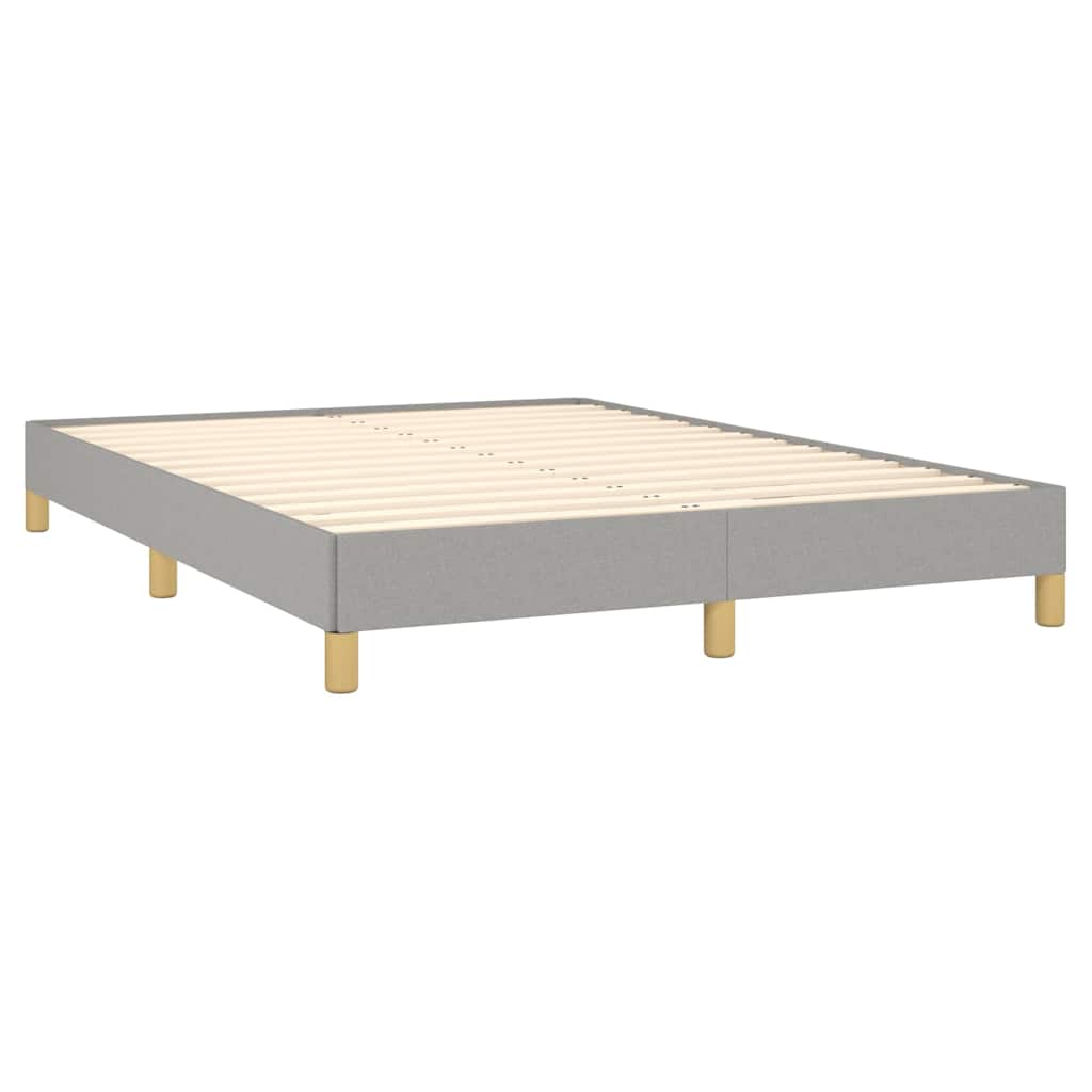 Cadre de lit sans matelas en tissu gris clair pour la chambre, 160 × 200 cm - 4