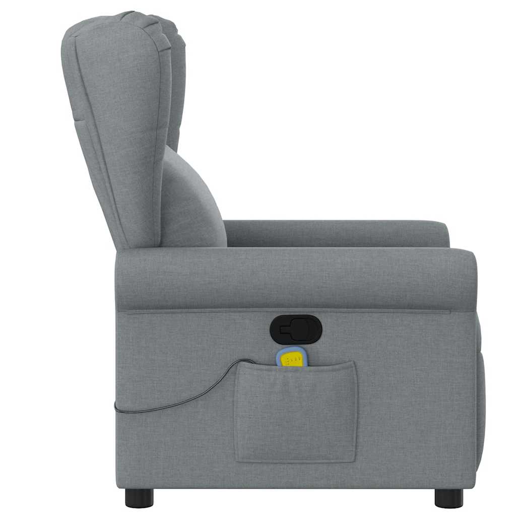 Fauteuil de massage | Fauteuil de relaxation | Chaise de relaxation inclinable Gris clair Tissu CFW835335 - 4