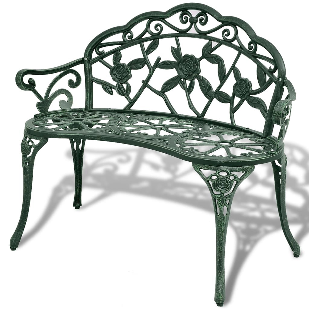 Banc de jardin | Banquette de jardin | Chaise de jardin 100 cm Aluminium coulé Vert CFW251898 - 2