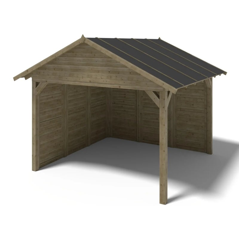 Altana ogrodowa wiata ALTANKA 4,04x4,04 m z panelami, drewniana, impregnowana, ALT125, 1szt.