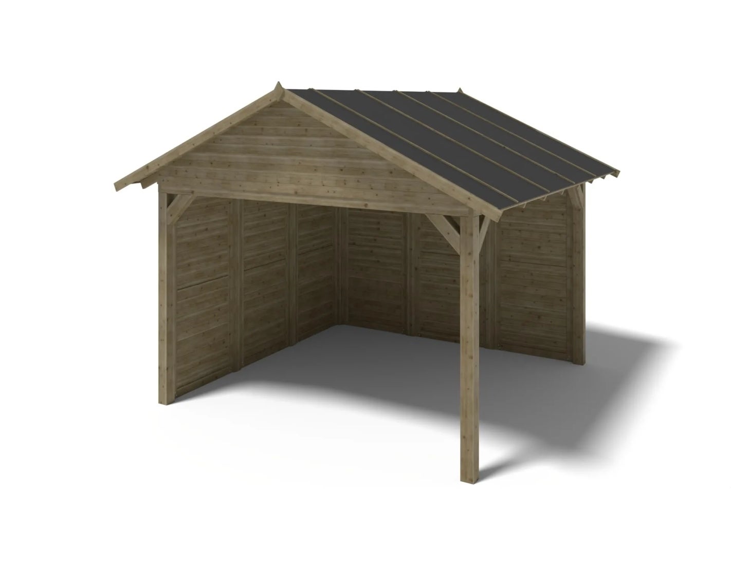 Altana ogrodowa wiata ALTANKA 4,04x4,04 m z panelami, drewniana, impregnowana, ALT125, 1szt.