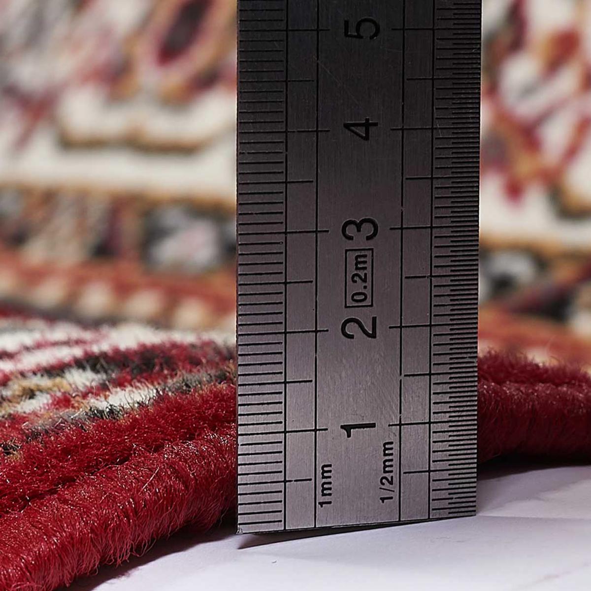 Tapis oriental 140x200 rectangle rouge tissé motif ancestral LYN1 NOMED - 4