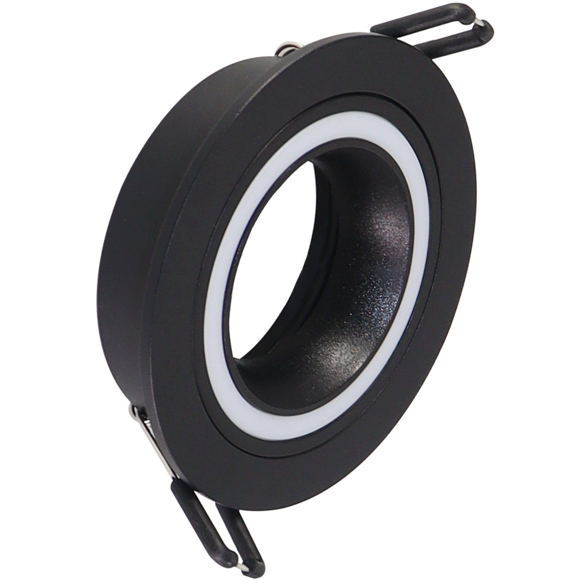 Oprawa sufitowa wpuszczana podtynkowa Falco czarna 1xMR16x10W okrągła IP20 wym: 2,5 x 9,2 x 9,2 cm aluminium Polux