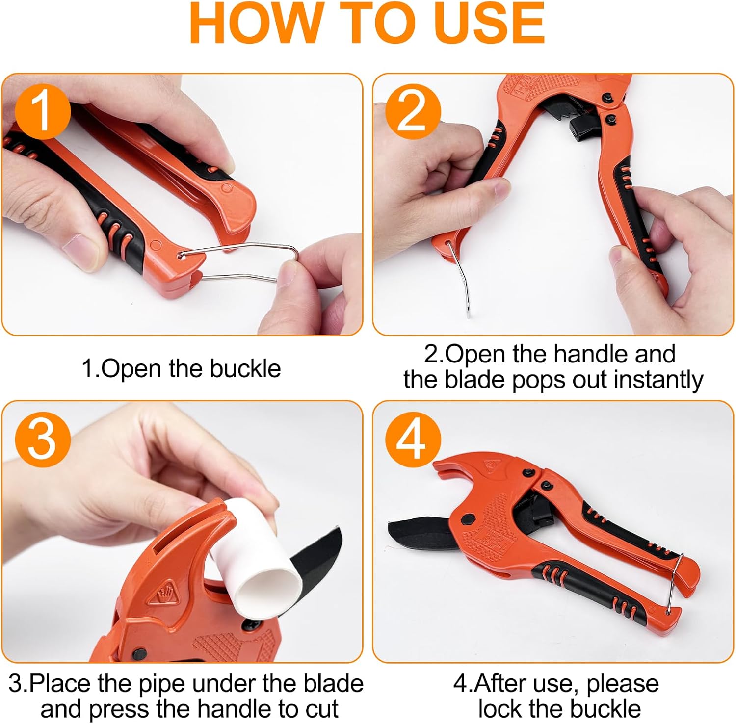 Coupe Tube PVC, Coupe Tube Multicouche, Pince Coupe Tube, Coupe Tuyau en Plastique, pour Couper les Tuyaux en Diamètre Extérieur Jusqu'à 42 MM - 5