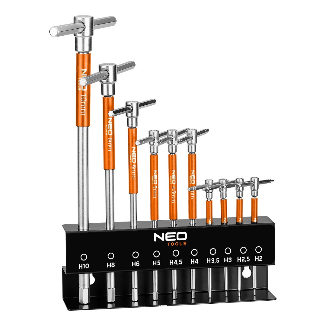 Set 10 chei hexagonale, cu maner T, 2-10 mm 09-509 | Leroy Merlin