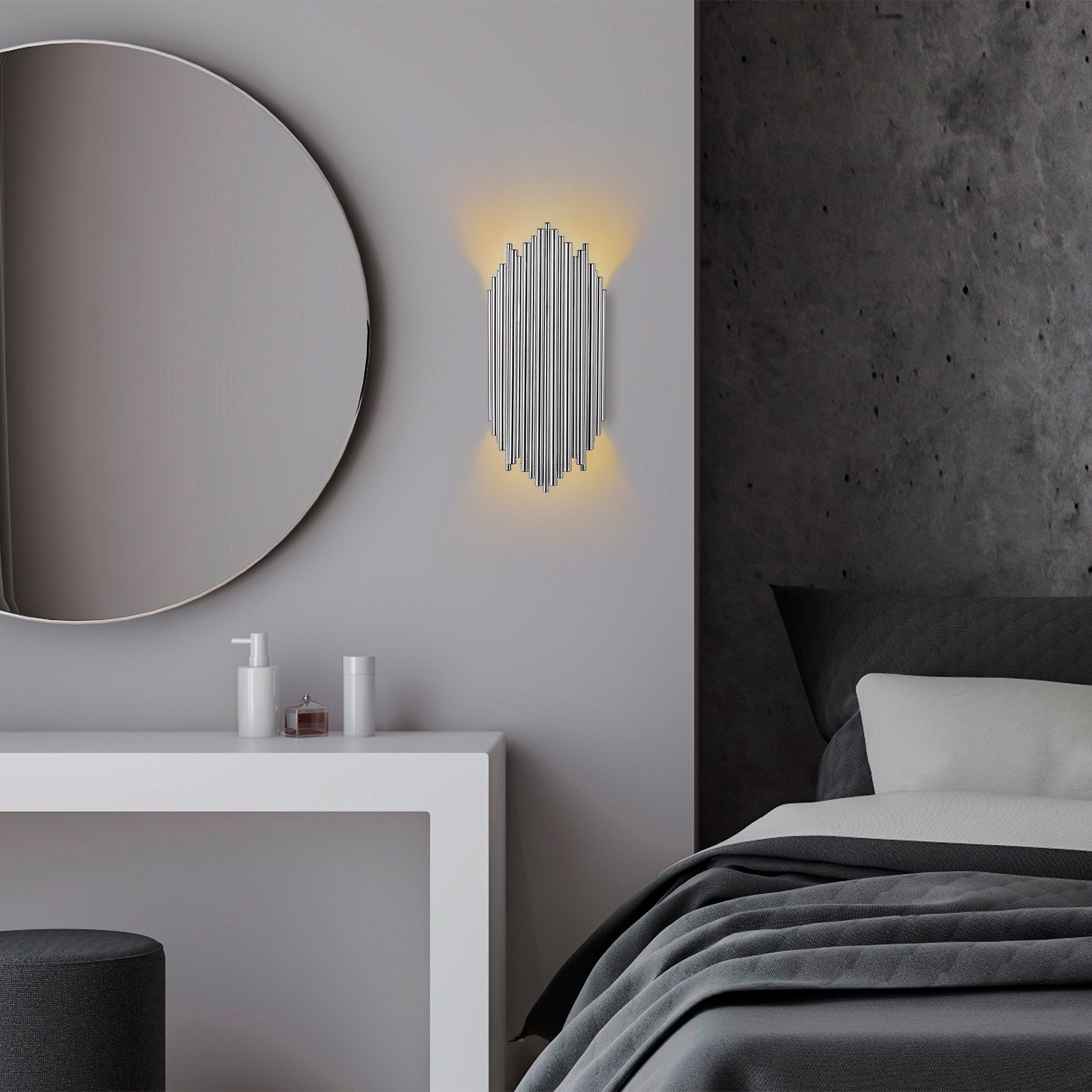 Candeeiro de Parede Kara - Design Metálico Elegante para Iluminação ...