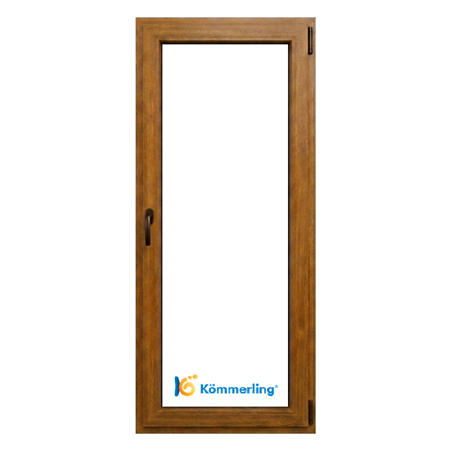 Balconera PVC 900x2000 oscilobatiente derecha roble dorado | perfil ...