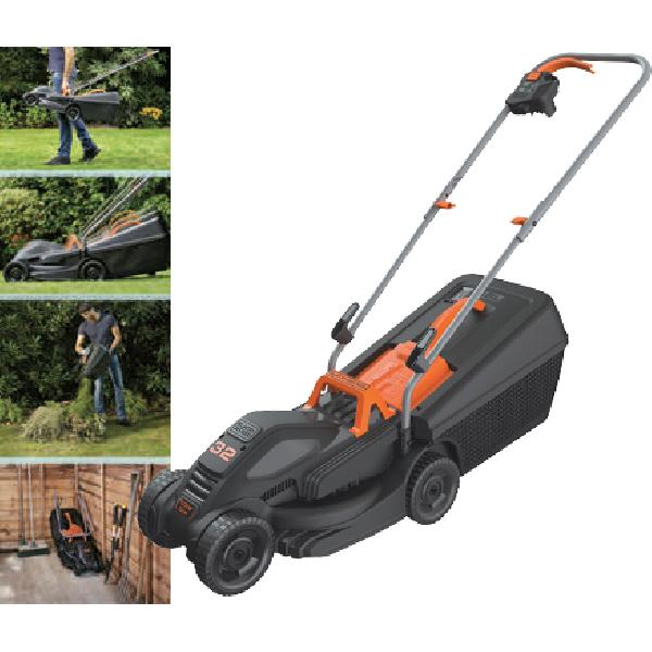 Black&Decker Iberica. Cortacesped Electrico 1,0 Kw Black & Decker Ancho De Corte 32 Cm - Imagen 3