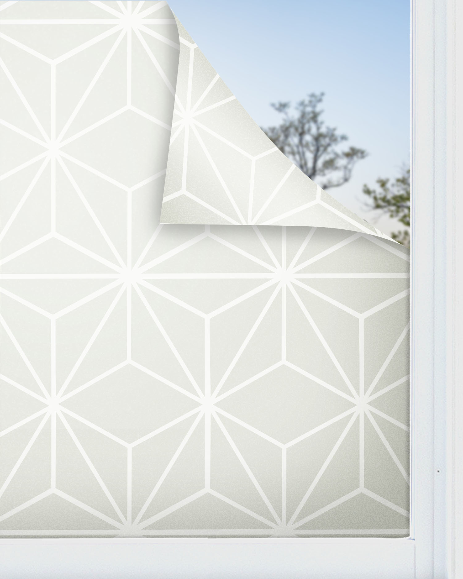 Panorama vinilo para ventanas líneas estrellas verde 39x200 cm - vinilos adhesivo para cristal - pegatina opaca - vinilo translúcido