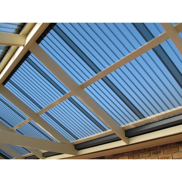 Lot de 10 plaques en polycarbonate ondulé 76/18 1,1 mm Clear 1265 x 1000 mm UV - 3