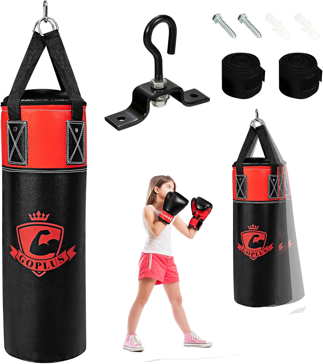 Ensemble Sac De Boxe Pour Enfant - Kit Gants Et Sac Sable, Entraînement Boxe Jeunes