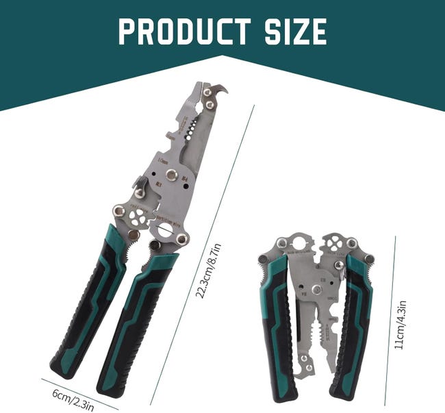 Pinza Spelafili Cavi Elettrici Regolabile Isolata 1000V Per - Foto 11