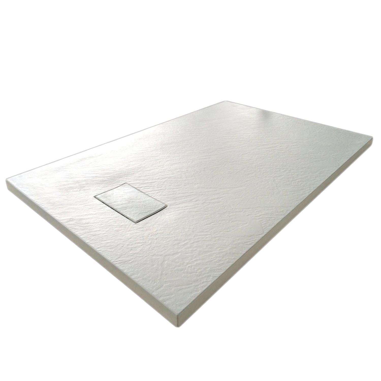 HIEMAL Receveur De Douche 70 X 150 Cm Résine Blanc Aspect Ardoise Bonde Incluse Salle De Bain 85741463