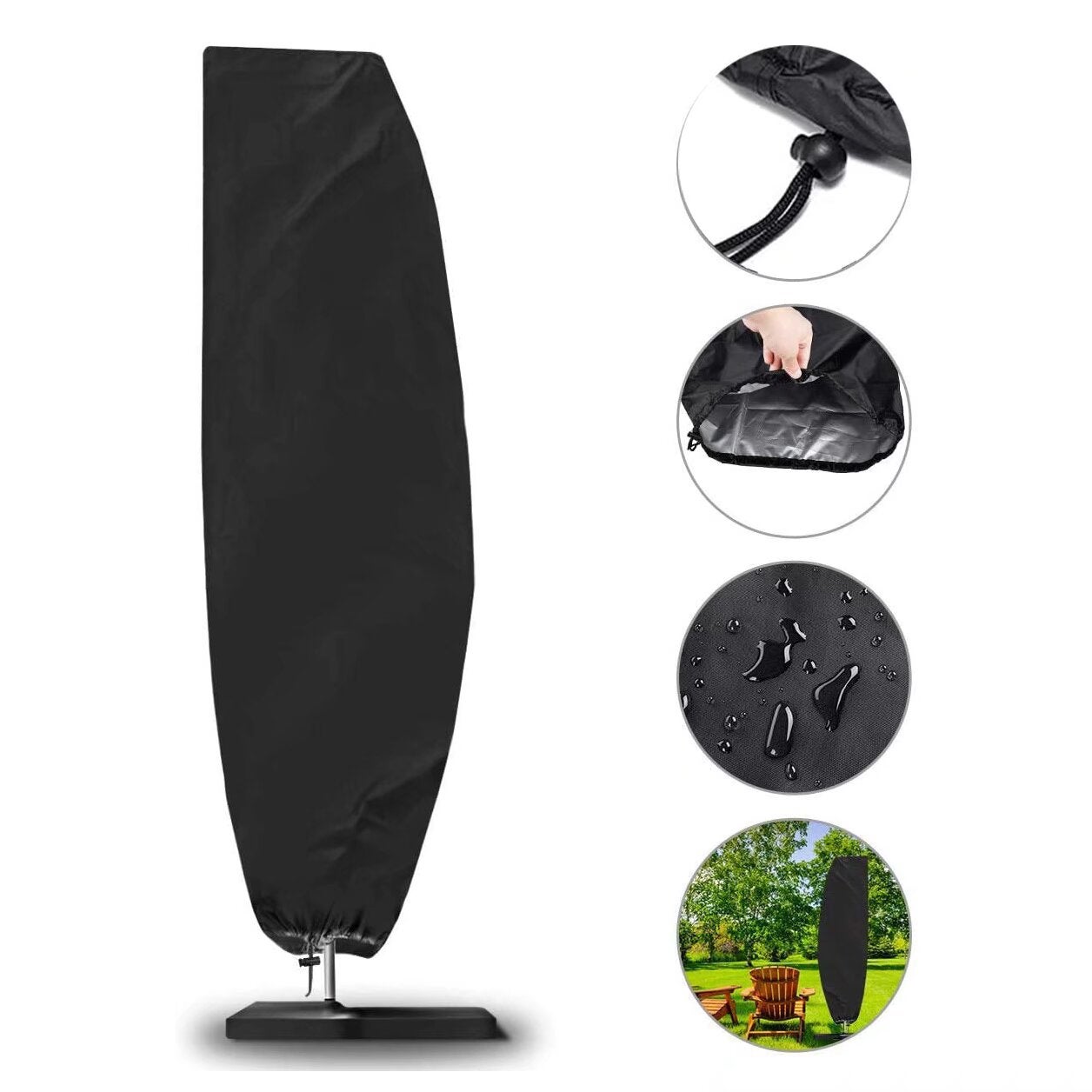 Housse De Parasol De Terrasse Imperméable Et Robuste En PVC 1000 D, 510,3 G, Tissu