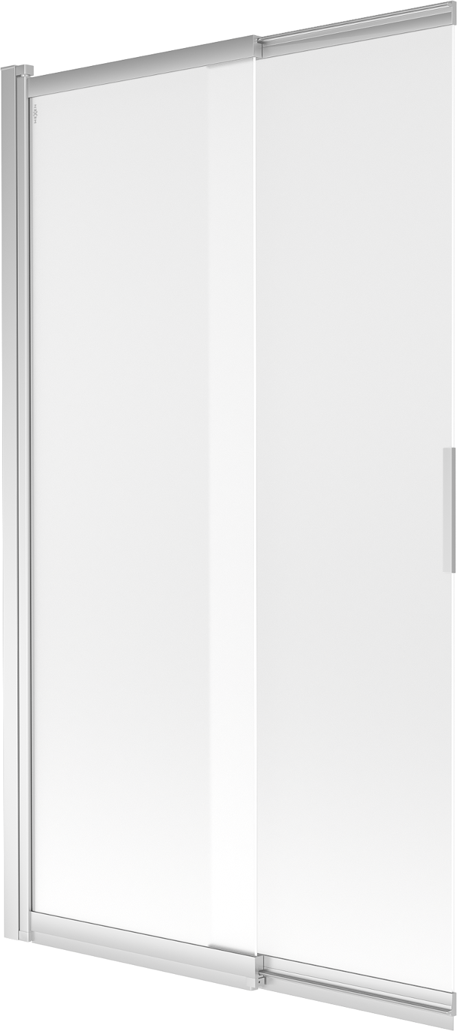 Mexen Fox parawan nawannowy 2-skrzydłowy przesuwny 100 x 150 cm, szron, chrom - 891-100-002-01-30