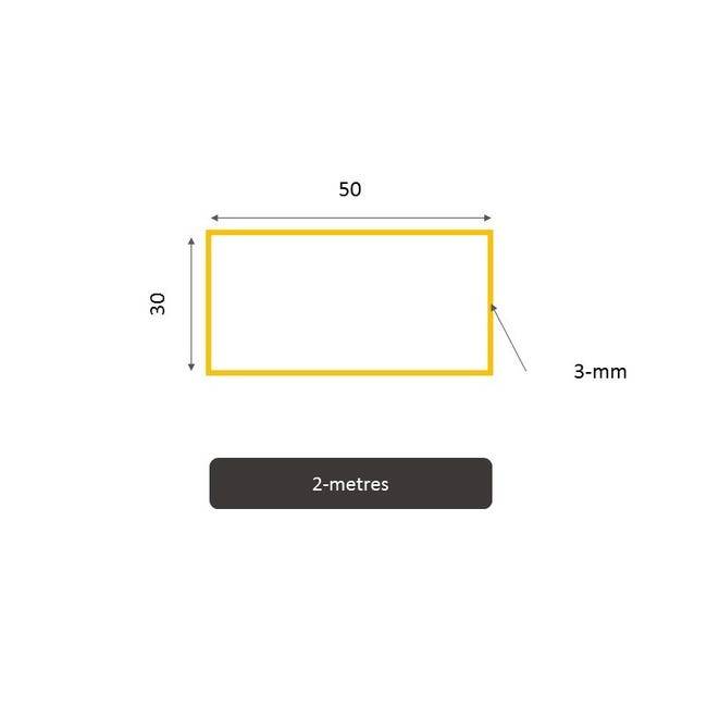 EVERGREEN Tube Rectangulaire 350 X 6,3 X 9,5 Mm - Lot De 2 Pour Modélisme