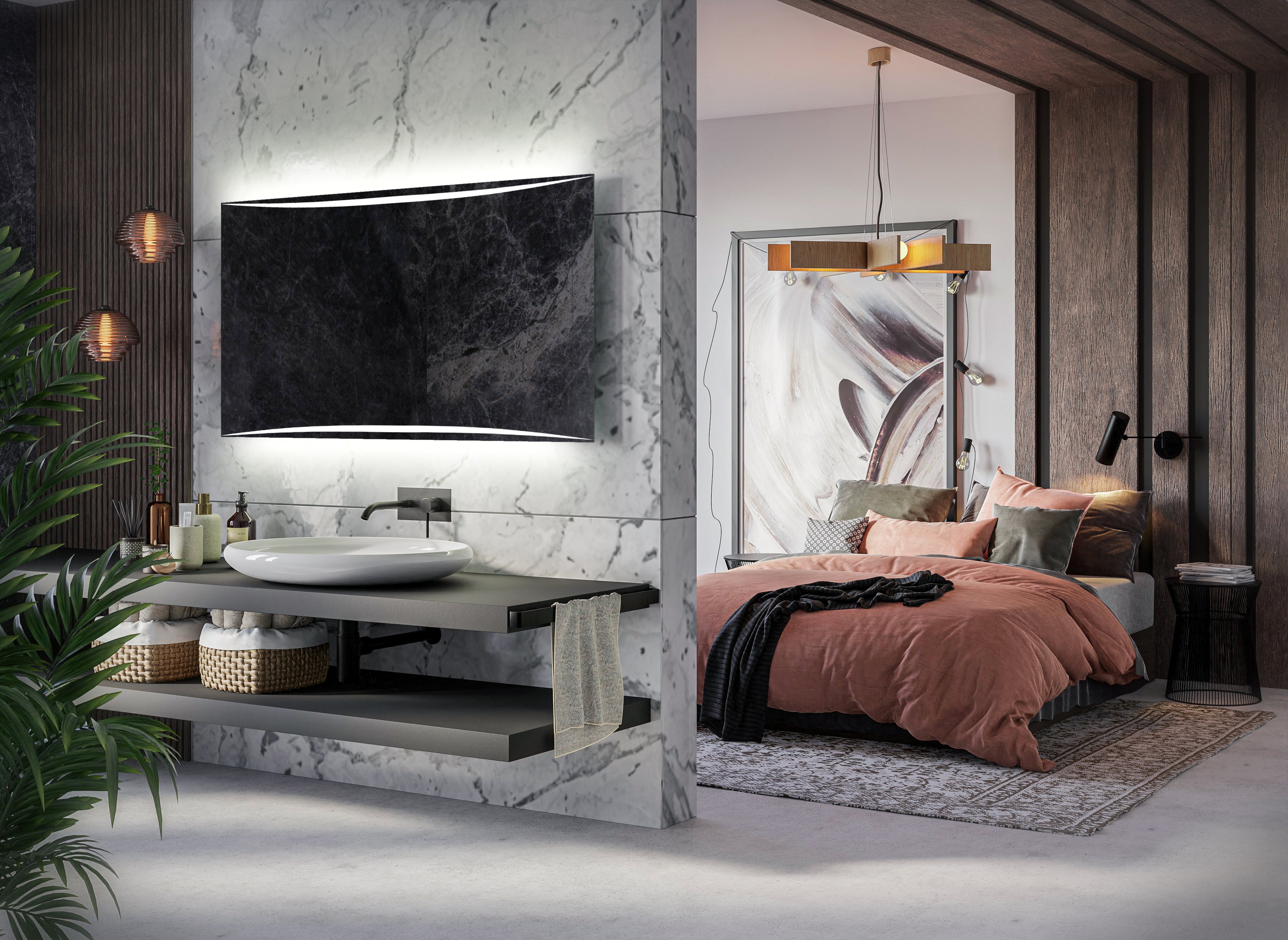 Miroir de salle de bain avec LED - Vilnius - 170 cm x 70 cm - 2
