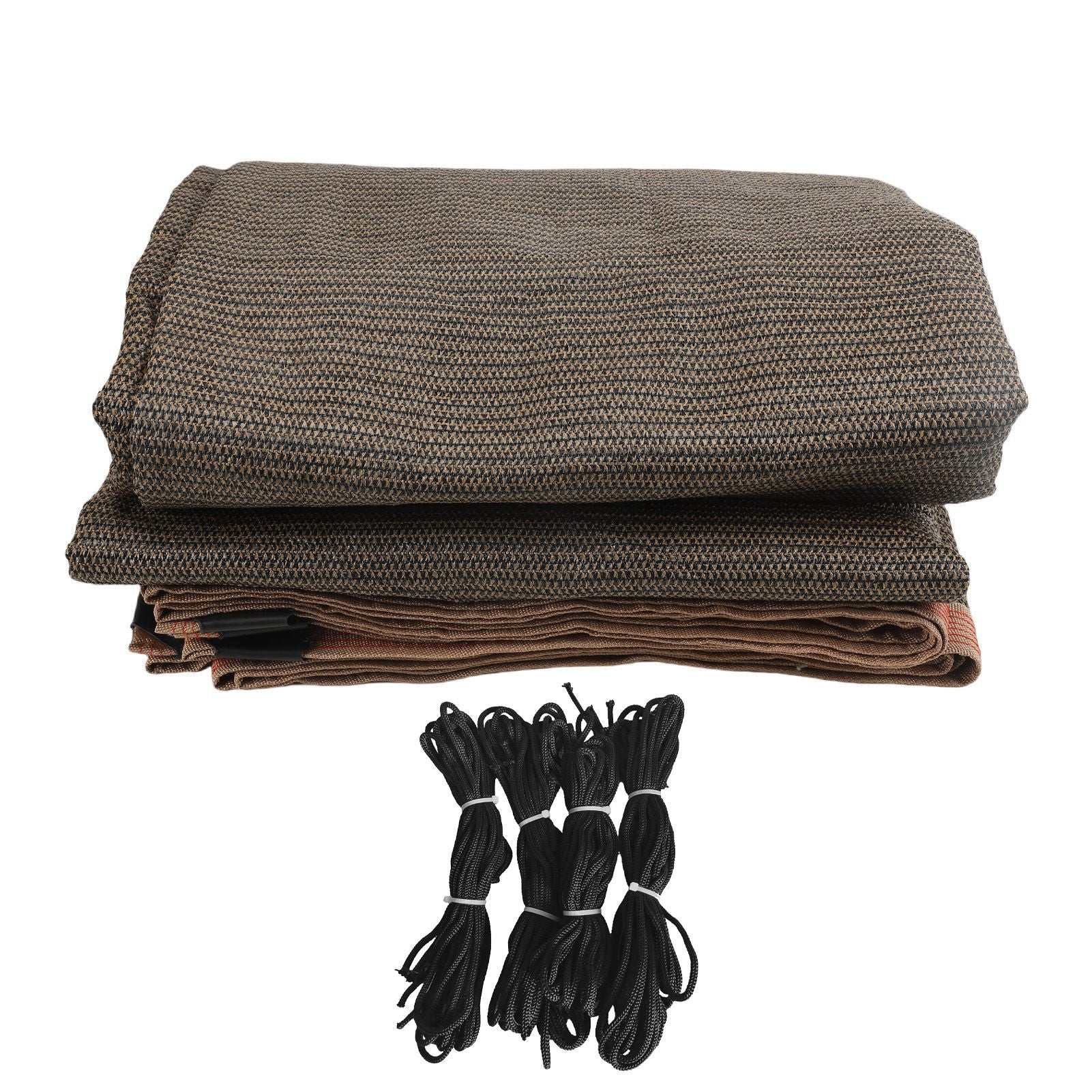 Sun Shade Tissu Polyéthylène Sail Couvercle de la canopée avec 4 cordes pour le patio de jardin extérieur Café de terrasse 3x5 m / 9.84x16,4 pi - 8