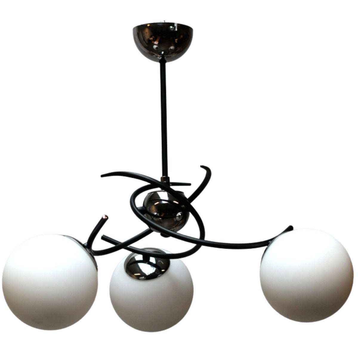 Lampa wisząca VIRAL czarna-chromowana 3 x E14 x 10W wym: 56 x 55 x 55 cm Alfa