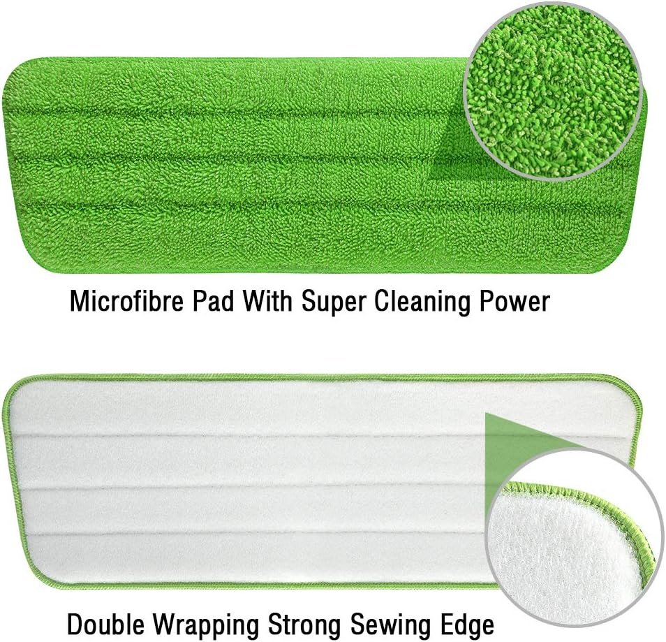 (40x14 cm) Fundas de limpieza de repuesto, paquete de 3 fundas de repuesto de microfibra para escobas y trapeadores para limpiadores/pulverizadores a - 2