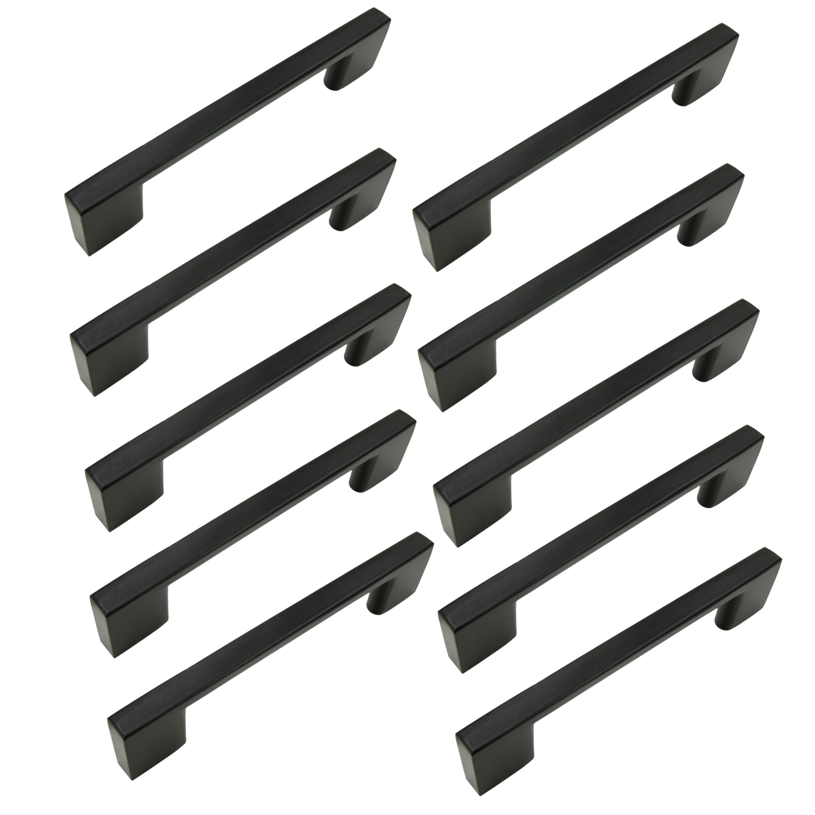 10 x Uchwyt meblowy czarny 96 mm metalowy