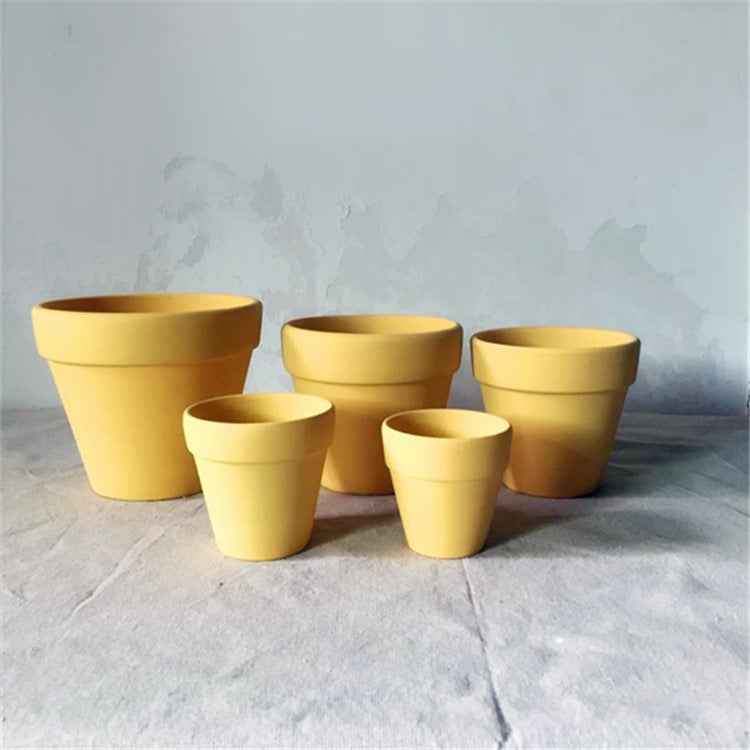 Doniczka okrągła Loft Urban, 20 cm, kolor ochry - 5