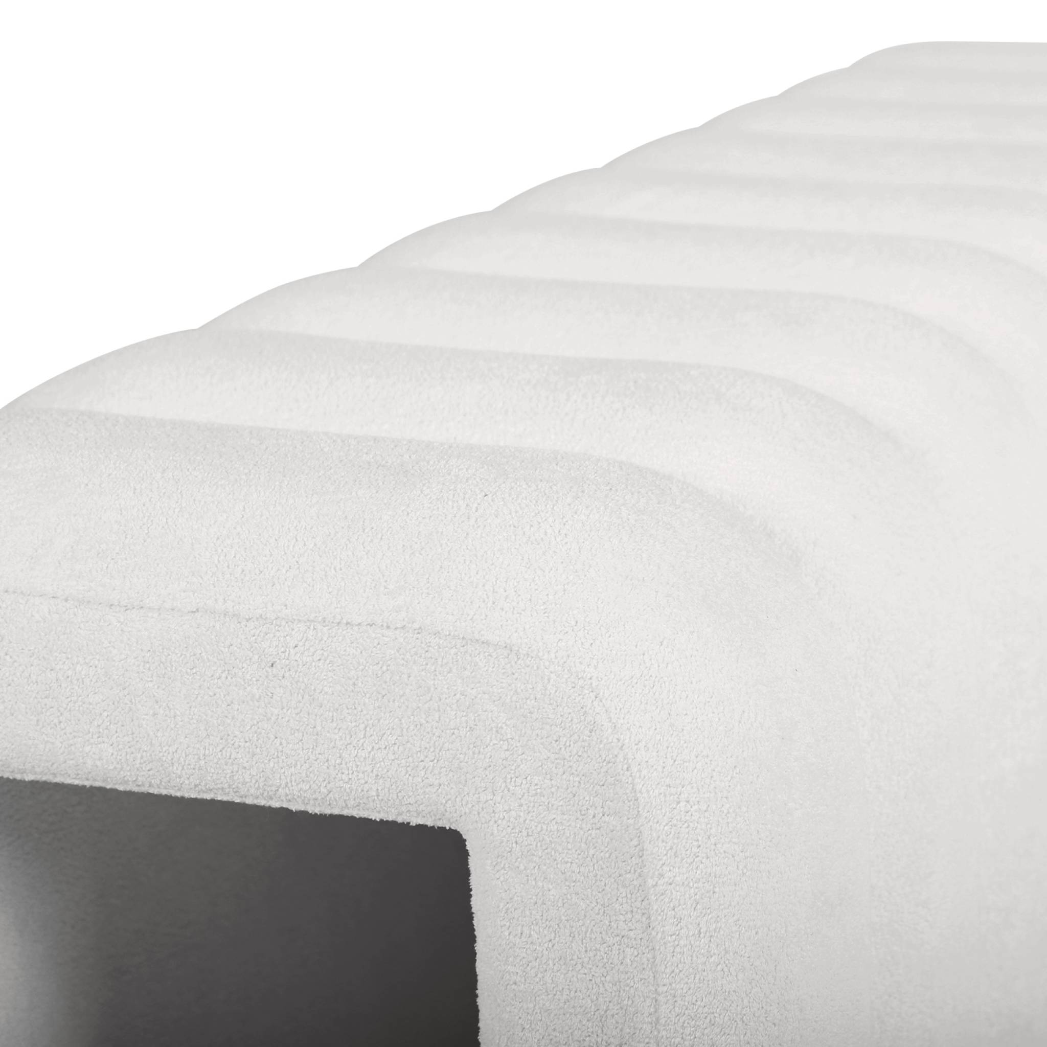 Banc. bout de lit blanc contemporain en tissu ITO - 6